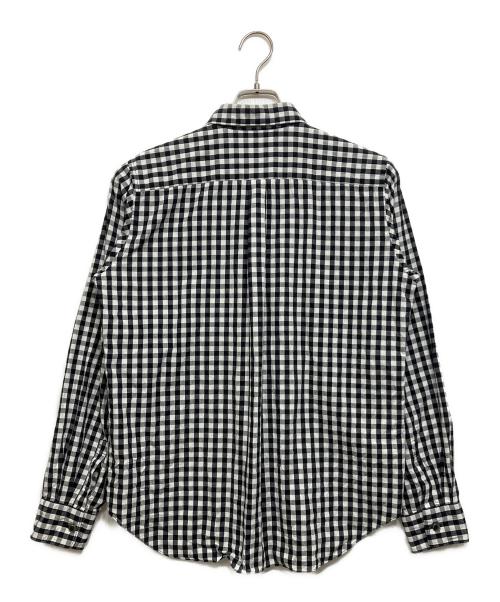 BLACK COMME des GARCONS（ブラックコムデギャルソン）BLACK COMME des GARCONS (ブラックコムデギャルソン) パッチワークチェックシャツ ブラック サイズ:Mの古着・服飾アイテム