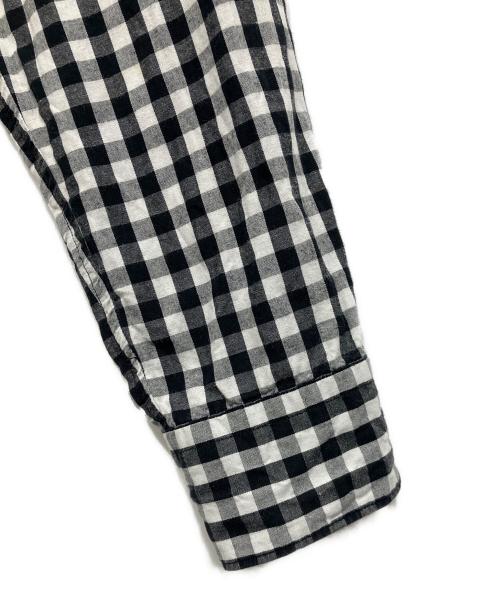 BLACK COMME des GARCONS（ブラックコムデギャルソン）BLACK COMME des GARCONS (ブラックコムデギャルソン) パッチワークチェックシャツ ブラック サイズ:Mの古着・服飾アイテム