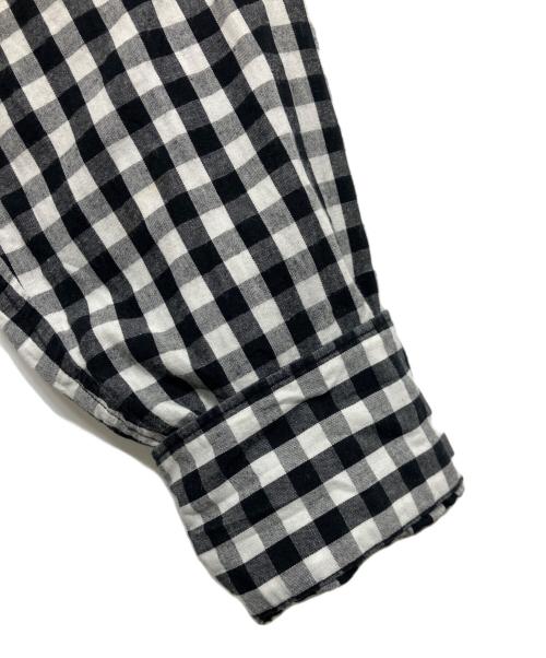 BLACK COMME des GARCONS（ブラックコムデギャルソン）BLACK COMME des GARCONS (ブラックコムデギャルソン) パッチワークチェックシャツ ブラック サイズ:Mの古着・服飾アイテム