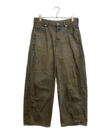 PUBLIC TOKYO（パブリックトウキョウ）の古着「PUBLICDENIM BLEACH RELAXWIDE」｜ブルー