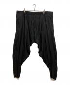 GROUND Yグラウンドワイ）の古着「TR TWILL WIDE LEG PANTS」｜ブラック