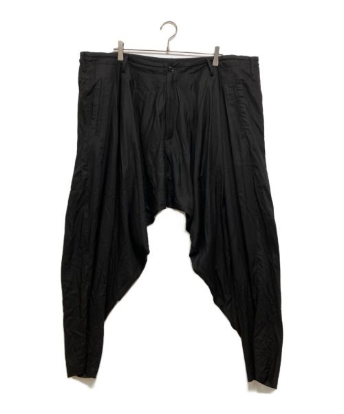 GROUND Y（グラウンドワイ）GROUND Y (グラウンドワイ) TR TWILL WIDE LEG PANTS ブラック サイズ:3の古着・服飾アイテム