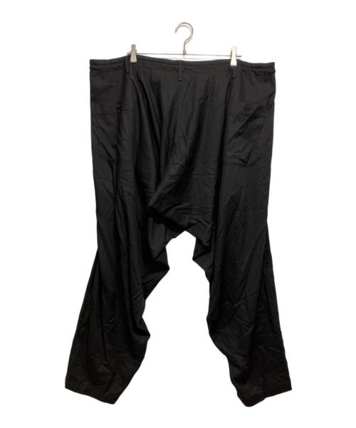GROUND Y（グラウンドワイ）GROUND Y (グラウンドワイ) TR TWILL WIDE LEG PANTS ブラック サイズ:3の古着・服飾アイテム