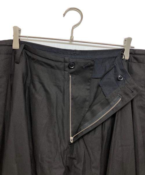 GROUND Y（グラウンドワイ）GROUND Y (グラウンドワイ) TR TWILL WIDE LEG PANTS ブラック サイズ:3の古着・服飾アイテム