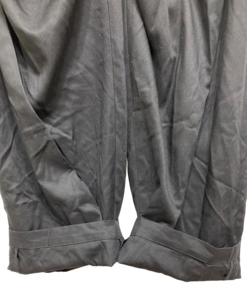 GROUND Y（グラウンドワイ）GROUND Y (グラウンドワイ) TR TWILL WIDE LEG PANTS ブラック サイズ:3の古着・服飾アイテム