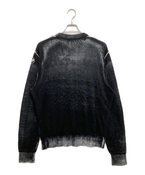 DIESEL（ディーゼル）DIESEL (ディーゼル) コットンクルーネックニット ブラック サイズ:Lの古着・服飾アイテム