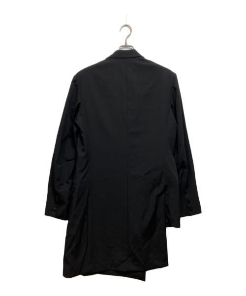 GROUND Y（グラウンドワイ）GROUND Y (グラウンドワイ) WOOL GABARDINE ASYMMETRICAL JACKET ブラック サイズ:3の古着・服飾アイテム