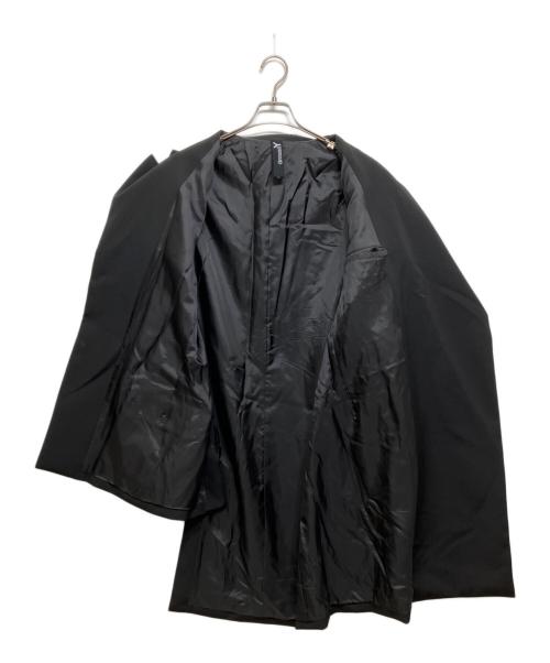 GROUND Y（グラウンドワイ）GROUND Y (グラウンドワイ) WOOL GABARDINE ASYMMETRICAL JACKET ブラック サイズ:3の古着・服飾アイテム