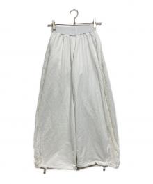 darich（ダーリッチ）の古着「カラーラメスウェットバレルパンツ」｜ホワイト