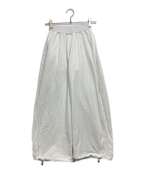darich（ダーリッチ）darich (ダーリッチ) カラーラメスウェットバレルパンツ ホワイト サイズ:Free－ｓの古着・服飾アイテム