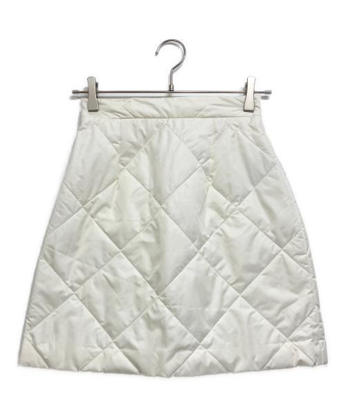 sheller（シェリエ）sheller (シェリエ) キルティング ミニスカート ホワイト サイズ:Ｍ 未使用品の古着・服飾アイテム