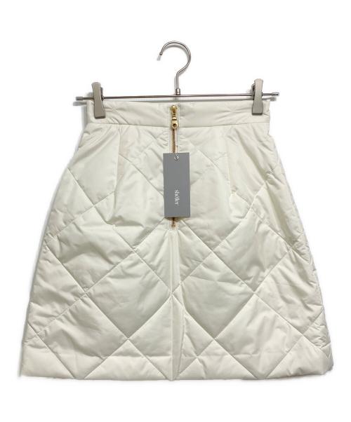 sheller（シェリエ）sheller (シェリエ) キルティング ミニスカート ホワイト サイズ:Ｍ 未使用品の古着・服飾アイテム