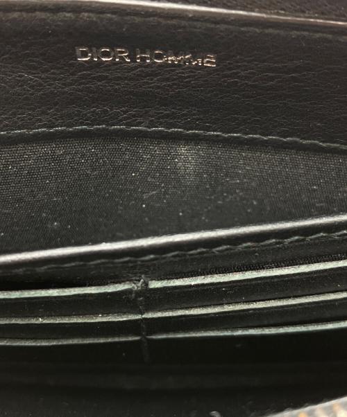DIOR HOMME（ディオール オム）Dior Homme (ディオール オム) フロントファスナーロングウォレット ブラックの古着・服飾アイテム