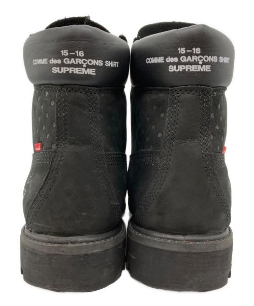 Timberland（ティンバーランド）Timberland (ティンバーランド) SUPREME (シュプリーム) COMME des GARCONS SHIRT (コムデギャルソンシャツ) 6-Inch Boot ブラック サイズ:9 1/2の古着・服飾アイテム