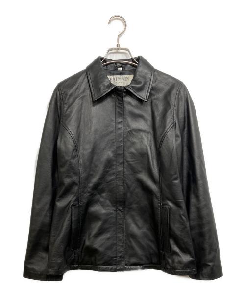 BALMAIN（バルマン）BALMAIN (バルマン) ラムレザージャケット ブラック サイズ:7の古着・服飾アイテム