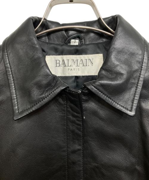 BALMAIN（バルマン）BALMAIN (バルマン) ラムレザージャケット ブラック サイズ:7の古着・服飾アイテム