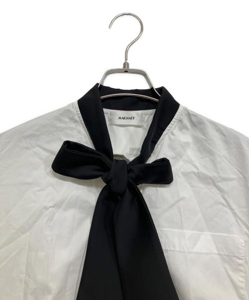 machatt（マチャット）machatt (マチャット) タイドッキングシャツ ホワイト サイズ:Fの古着・服飾アイテム