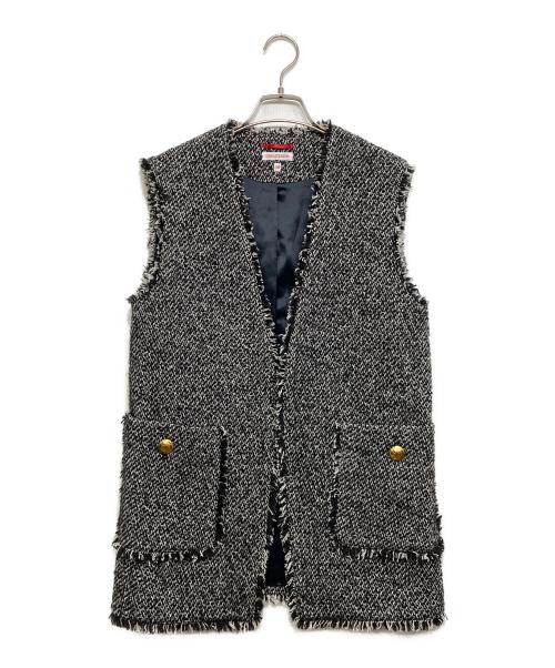 DRESSTERIOR（ドレステリア）DRESSTERIOR (ドレステリア) ツィードジレ ブラック サイズ:36の古着・服飾アイテム