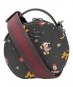 COACH×DISNEYコーチ×ディズニー）の古着「CANTEEN CROSSBODY WITH HOLIDAY PRINT」｜ブラック