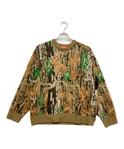 SUPREME（シュプリーム）Supreme (シュプリーム) Trebark Camo Sweater カーキ サイズ:Lの古着・服飾アイテム