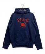 POLO RALPH LAURENポロ・ラルフローレン）の古着「ロゴフリースフーディ」｜ネイビー
