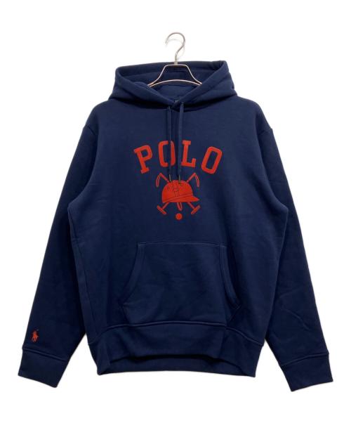 POLO RALPH LAUREN（ポロ・ラルフローレン）POLO RALPH LAUREN (ポロ・ラルフローレン) ロゴフリースフーディ ネイビー サイズ:LGの古着・服飾アイテム