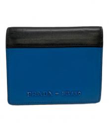 PRADA（プラダ）の古着「2つ折り財布」｜ブルー