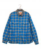 DIESELディーゼル）の古着「フランネルシャツジャケット」｜ブルー