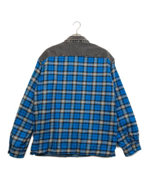 DIESEL（ディーゼル）DIESEL (ディーゼル) フランネルシャツジャケット ブルー サイズ:Lの古着・服飾アイテム