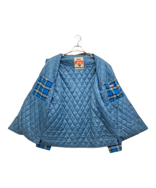 DIESEL（ディーゼル）DIESEL (ディーゼル) フランネルシャツジャケット ブルー サイズ:Lの古着・服飾アイテム