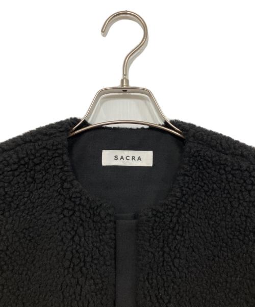SACRA（サクラ）SACRA (サクラ) プードルファーショートジレ ブラック サイズ:38の古着・服飾アイテム