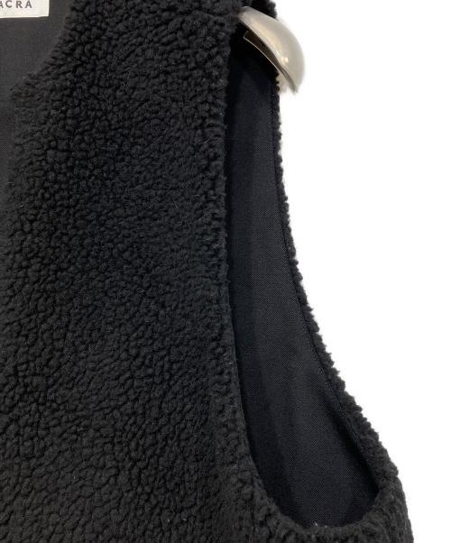 SACRA（サクラ）SACRA (サクラ) プードルファーショートジレ ブラック サイズ:38の古着・服飾アイテム