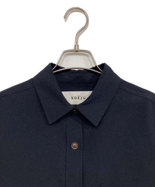 SOEJU（ソージュ）SOEJU (ソージュ) ソフトオックスシャツワンピース ネイビー サイズ:Sの古着・服飾アイテム