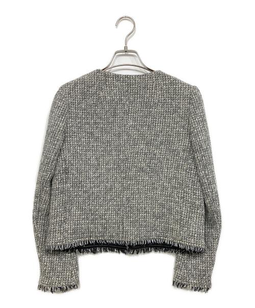 theory luxe（セオリーリュクス）theory luxe (セオリーリュクス) ノーカラーツイードジャケット ブラック サイズ:36の古着・服飾アイテム
