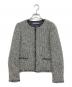theory luxe（セオリーリュクス）の古着「ノーカラーツイードジャケット」｜ブラック