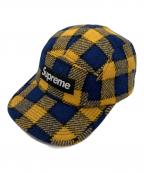 SUPREMEシュプリーム）の古着「Harris Tweed Camp Cap」｜ブルー×イエロー
