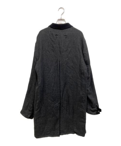 Transit UOMO（トランジット ウオモ）TRANSIT UOMO (トランジット ウオモ) リネンウールコート グレー サイズ:Mの古着・服飾アイテム
