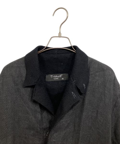 Transit UOMO（トランジット ウオモ）TRANSIT UOMO (トランジット ウオモ) リネンウールコート グレー サイズ:Mの古着・服飾アイテム