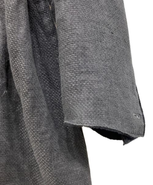 Transit UOMO（トランジット ウオモ）TRANSIT UOMO (トランジット ウオモ) リネンウールコート グレー サイズ:Mの古着・服飾アイテム
