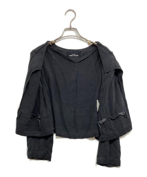 tricot COMME des GARCONS（トリココムデギャルソン）tricot COMME des GARCONS (トリココムデギャルソン) ノーカラージャケット ブラック サイズ:表記なしの古着・服飾アイテム