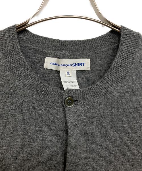 COMME des GARCONS SHIRT（コムデギャルソンシャツ）COMME des GARCONS SHIRT (コムデギャルソンシャツ) Cardigan Round-Neck グレー サイズ:XLの古着・服飾アイテム