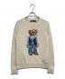 POLO RALPH LAUREN（ポロ・ラルフローレン）の古着「ポロベアコットンクルーネックニット」｜アイボリー