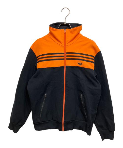 adidas（アディダス）adidas (アディダス) トラックジャケット ブラック×オレンジ サイズ:4の古着・服飾アイテム