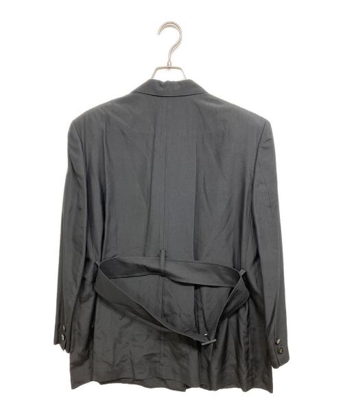 tricot COMME des GARCONS（トリココムデギャルソン）tricot COMME des GARCONS (トリココムデギャルソン) ベルテッドテーラードジャケット ブラック サイズ:表記無しの古着・服飾アイテム