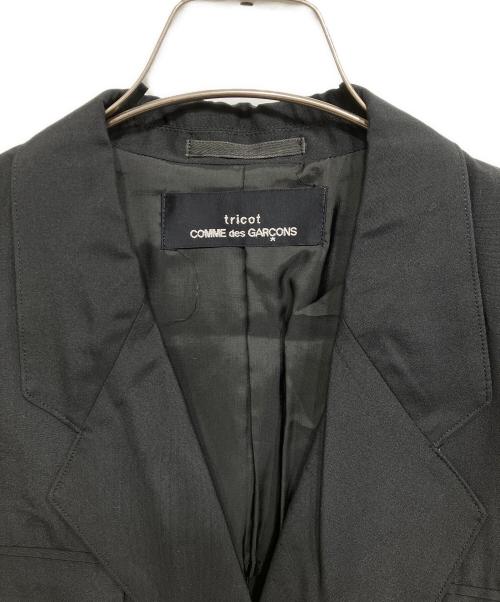tricot COMME des GARCONS（トリココムデギャルソン）tricot COMME des GARCONS (トリココムデギャルソン) ベルテッドテーラードジャケット ブラック サイズ:表記無しの古着・服飾アイテム