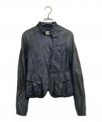 ARMANI COLLEZIONIアルマーニ コレツィオーニ）の古着「レザージャケット」｜ネイビー