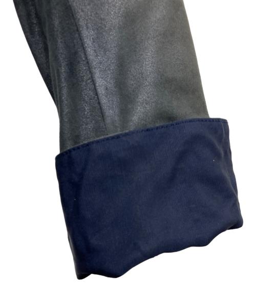 ARMANI COLLEZIONI（アルマーニ コレツィオーニ）ARMANI COLLEZIONI (アルマーニ コレツィオーニ) レザージャケット ネイビー サイズ:38の古着・服飾アイテム