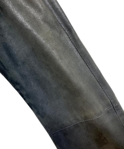 ARMANI COLLEZIONI（アルマーニ コレツィオーニ）ARMANI COLLEZIONI (アルマーニ コレツィオーニ) レザージャケット ネイビー サイズ:38の古着・服飾アイテム
