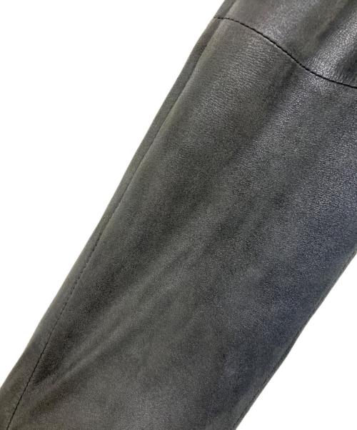 ARMANI COLLEZIONI（アルマーニ コレツィオーニ）ARMANI COLLEZIONI (アルマーニ コレツィオーニ) レザージャケット ネイビー サイズ:38の古着・服飾アイテム