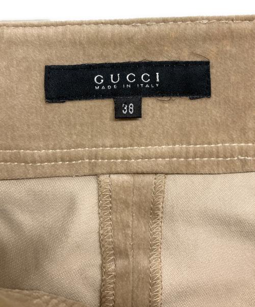 GUCCI（グッチ）GUCCI (グッチ) ベロアスカート ベージュ サイズ:38の古着・服飾アイテム